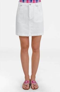 NEW GRETCHEN SCOTT mighty cute denim mini skirt in white